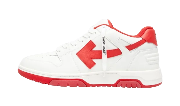 OFF-WHITE Out Of Office Low Tops White Red