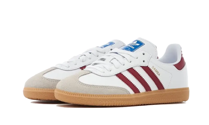 Adidas Samba OG White Burgundy Gum